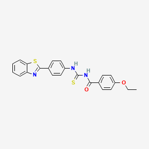 molecular formula C23H19N3O2S2 B5136291 N-({[4-(1,3-benzothiazol-2-yl)phenyl]amino}carbonothioyl)-4-ethoxybenzamide 