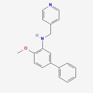 molecular formula C19H18N2O B5136302 (4-methoxy-3-biphenylyl)(4-pyridinylmethyl)amine 