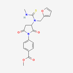 molecular formula C19H19N3O5S B5136309 methyl 4-(3-{(2-furylmethyl)[(methylamino)carbonothioyl]amino}-2,5-dioxo-1-pyrrolidinyl)benzoate 