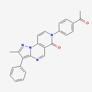 molecular formula C24H18N4O2 B5136311 7-(4-acetylphenyl)-2-methyl-3-phenylpyrazolo[1,5-a]pyrido[3,4-e]pyrimidin-6(7H)-one 