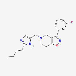 molecular formula C20H23FN4O B5136338 5-[(2-butyl-1H-imidazol-4-yl)methyl]-3-(3-fluorophenyl)-4,5,6,7-tetrahydroisoxazolo[4,5-c]pyridine 
