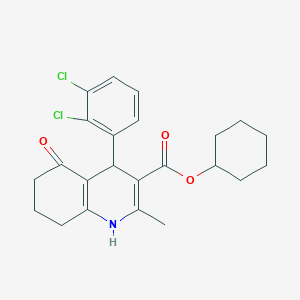 molecular formula C23H25Cl2NO3 B5136359 cyclohexyl 4-(2,3-dichlorophenyl)-2-methyl-5-oxo-1,4,5,6,7,8-hexahydro-3-quinolinecarboxylate 