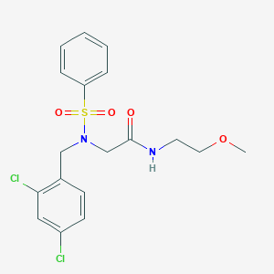 N~2~-(2,4-dichlorobenzyl)-N~1~-(2-methoxyethyl)-N~2~-(phenylsulfonyl)glycinamide