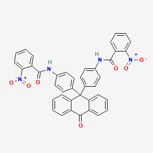 molecular formula C40H26N4O7 B5136401 N,N'-[(10-oxo-9,10-dihydroanthracene-9,9-diyl)di-4,1-phenylene]bis(2-nitrobenzamide) 