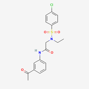 N~1~-(3-acetylphenyl)-N~2~-[(4-chlorophenyl)sulfonyl]-N~2~-ethylglycinamide