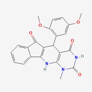 5-(2,5-dimethoxyphenyl)-1-methyl-5,11-dihydro-1H-indeno[2',1':5,6]pyrido[2,3-d]pyrimidine-2,4,6(3H)-trione