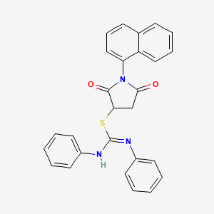 molecular formula C27H21N3O2S B5136449 1-(1-naphthyl)-2,5-dioxo-3-pyrrolidinyl N,N'-diphenylimidothiocarbamate 