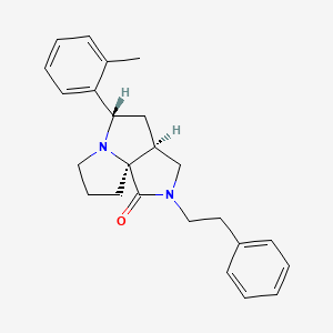 molecular formula C24H28N2O B5136467 (3aS*,5S*,9aS*)-5-(2-methylphenyl)-2-(2-phenylethyl)hexahydro-7H-pyrrolo[3,4-g]pyrrolizin-1(2H)-one 