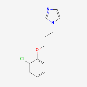 molecular formula C12H13ClN2O B5136486 1-[3-(2-chlorophenoxy)propyl]-1H-imidazole 
