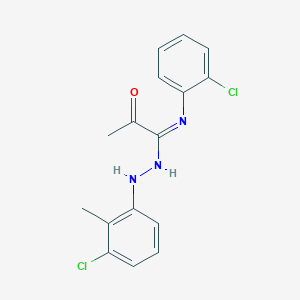 N'-(3-chloro-2-methylphenyl)-N-(2-chlorophenyl)-2-oxopropanehydrazonamide