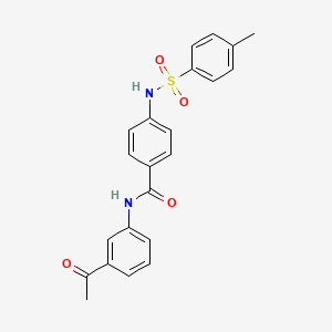 molecular formula C22H20N2O4S B5136517 N-(3-acetylphenyl)-4-{[(4-methylphenyl)sulfonyl]amino}benzamide 