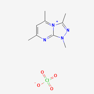 1,3,5,7-tetramethyl-1H-[1,2,4]triazolo[4,3-a]pyrimidin-4-ium perchlorate