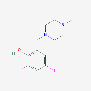 molecular formula C12H16I2N2O B5136542 2,4-diiodo-6-[(4-methyl-1-piperazinyl)methyl]phenol 