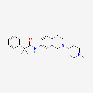 N-[2-(1-methyl-4-piperidinyl)-1,2,3,4-tetrahydro-7-isoquinolinyl]-1-phenylcyclopropanecarboxamide