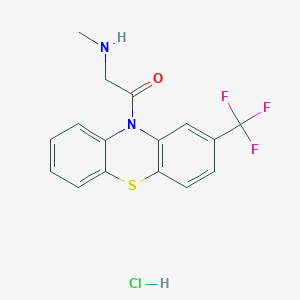 N-methyl-2-oxo-2-[2-(trifluoromethyl)-10H-phenothiazin-10-yl]ethanamine hydrochloride