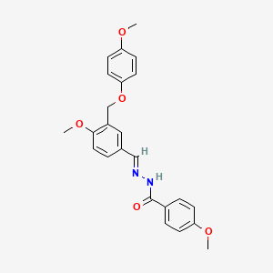 4-methoxy-N'-{4-methoxy-3-[(4-methoxyphenoxy)methyl]benzylidene}benzohydrazide