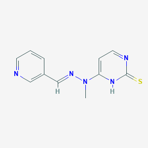 molecular formula C11H11N5S B5136607 nicotinaldehyde (2-mercapto-4-pyrimidinyl)(methyl)hydrazone 