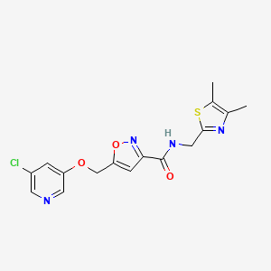 5-{[(5-chloro-3-pyridinyl)oxy]methyl}-N-[(4,5-dimethyl-1,3-thiazol-2-yl)methyl]-3-isoxazolecarboxamide
