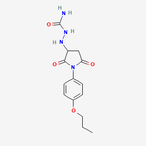 2-[2,5-dioxo-1-(4-propoxyphenyl)-3-pyrrolidinyl]hydrazinecarboxamide