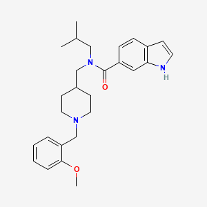 molecular formula C27H35N3O2 B5136695 N-isobutyl-N-{[1-(2-methoxybenzyl)-4-piperidinyl]methyl}-1H-indole-6-carboxamide 
