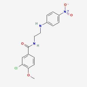 molecular formula C16H16ClN3O4 B5136703 3-chloro-4-methoxy-N-{2-[(4-nitrophenyl)amino]ethyl}benzamide 