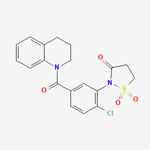 2-[2-chloro-5-(3,4-dihydro-1(2H)-quinolinylcarbonyl)phenyl]-3-isothiazolidinone 1,1-dioxide