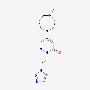 5-(4-methyl-1,4-diazepan-1-yl)-2-[2-(1H-1,2,4-triazol-1-yl)ethyl]-3(2H)-pyridazinone