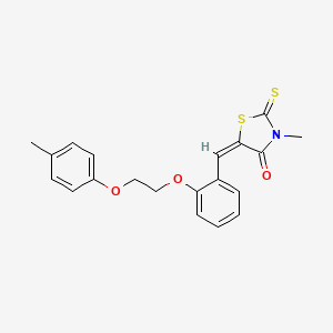 molecular formula C20H19NO3S2 B5136756 3-methyl-5-{2-[2-(4-methylphenoxy)ethoxy]benzylidene}-2-thioxo-1,3-thiazolidin-4-one 
