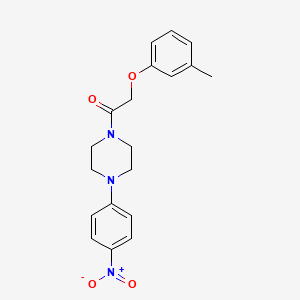 molecular formula C19H21N3O4 B5136781 1-[(3-methylphenoxy)acetyl]-4-(4-nitrophenyl)piperazine 