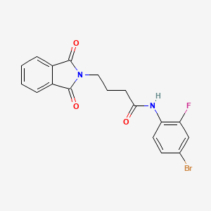 molecular formula C18H14BrFN2O3 B5136827 N-(4-bromo-2-fluorophenyl)-4-(1,3-dioxo-1,3-dihydro-2H-isoindol-2-yl)butanamide 