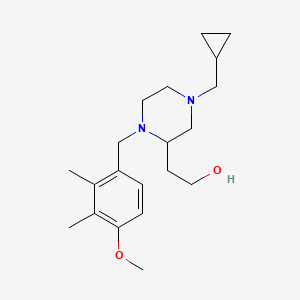 molecular formula C20H32N2O2 B5136830 2-[4-(cyclopropylmethyl)-1-(4-methoxy-2,3-dimethylbenzyl)-2-piperazinyl]ethanol 