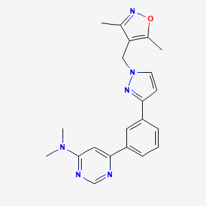 6-(3-{1-[(3,5-dimethyl-4-isoxazolyl)methyl]-1H-pyrazol-3-yl}phenyl)-N,N-dimethyl-4-pyrimidinamine