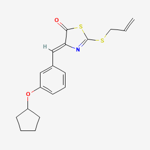 molecular formula C18H19NO2S2 B5136849 2-(allylthio)-4-[3-(cyclopentyloxy)benzylidene]-1,3-thiazol-5(4H)-one 