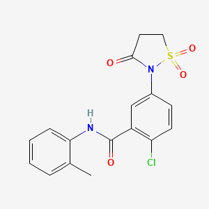 2-chloro-5-(1,1-dioxido-3-oxo-2-isothiazolidinyl)-N-(2-methylphenyl)benzamide