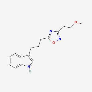 molecular formula C16H19N3O2 B5136877 3-{3-[3-(2-methoxyethyl)-1,2,4-oxadiazol-5-yl]propyl}-1H-indole 