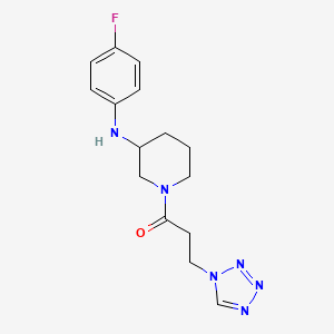 molecular formula C15H19FN6O B5136909 N-(4-fluorophenyl)-1-[3-(1H-tetrazol-1-yl)propanoyl]-3-piperidinamine 