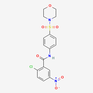 molecular formula C17H16ClN3O6S B5136939 2-chloro-N-[4-(4-morpholinylsulfonyl)phenyl]-5-nitrobenzamide 