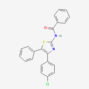 molecular formula C22H15ClN2OS B5136977 N-[4-(4-chlorophenyl)-5-phenyl-1,3-thiazol-2-yl]benzamide 