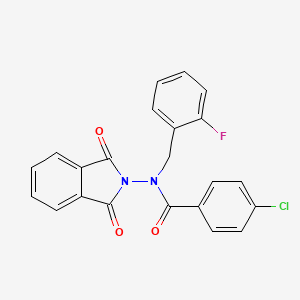 4-chloro-N-(1,3-dioxo-1,3-dihydro-2H-isoindol-2-yl)-N-(2-fluorobenzyl)benzamide