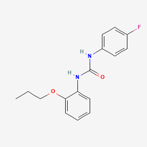 molecular formula C16H17FN2O2 B5136999 N-(4-fluorophenyl)-N'-(2-propoxyphenyl)urea 