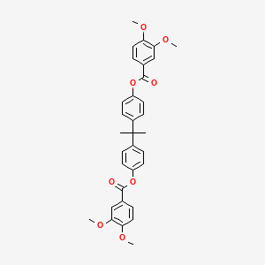 molecular formula C33H32O8 B5137003 2,2-propanediyldi-4,1-phenylene bis(3,4-dimethoxybenzoate) 