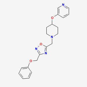 molecular formula C20H22N4O3 B5137014 3-[(1-{[3-(phenoxymethyl)-1,2,4-oxadiazol-5-yl]methyl}-4-piperidinyl)oxy]pyridine 