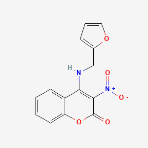 molecular formula C14H10N2O5 B5137049 4-[(2-furylmethyl)amino]-3-nitro-2H-chromen-2-one 