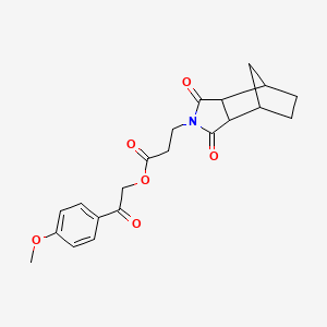 2-(4-methoxyphenyl)-2-oxoethyl 3-(3,5-dioxo-4-azatricyclo[5.2.1.0~2,6~]dec-4-yl)propanoate