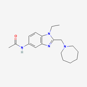 molecular formula C18H26N4O B5137054 N-[2-(1-azepanylmethyl)-1-ethyl-1H-benzimidazol-5-yl]acetamide 