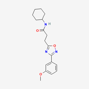 N-cyclohexyl-3-[3-(3-methoxyphenyl)-1,2,4-oxadiazol-5-yl]propanamide