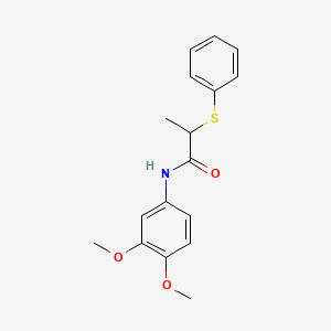 molecular formula C17H19NO3S B5137155 N-(3,4-dimethoxyphenyl)-2-(phenylthio)propanamide 