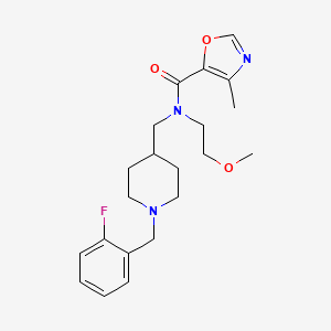N-{[1-(2-fluorobenzyl)-4-piperidinyl]methyl}-N-(2-methoxyethyl)-4-methyl-1,3-oxazole-5-carboxamide