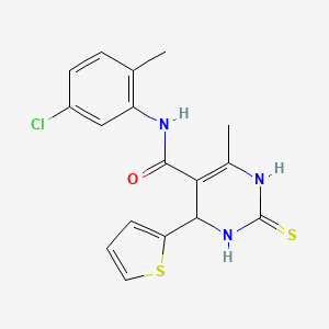 N-(5-chloro-2-methylphenyl)-6-methyl-4-(2-thienyl)-2-thioxo-1,2,3,4-tetrahydro-5-pyrimidinecarboxamide