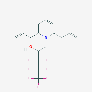 molecular formula C17H22F7NO B5137196 1-(2,6-diallyl-4-methyl-3,6-dihydro-1(2H)-pyridinyl)-3,3,4,4,5,5,5-heptafluoro-2-pentanol 